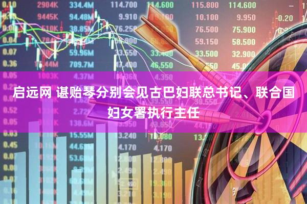 启远网 谌贻琴分别会见古巴妇联总书记、联合国妇女署执行主任