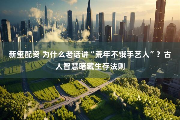 新玺配资 为什么老话讲“荒年不饿手艺人”？古人智慧暗藏生存法则