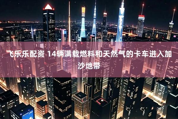 飞乐乐配资 14辆满载燃料和天然气的卡车进入加沙地带