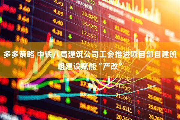 多多策略 中铁八局建筑公司工会推进项目部自建班组建设赋能“产改”