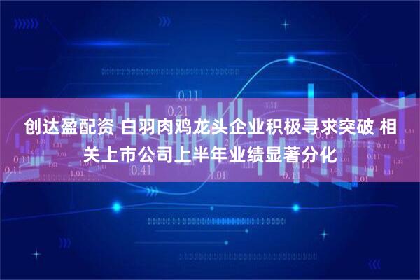 创达盈配资 白羽肉鸡龙头企业积极寻求突破 相关上市公司上半年业绩显著分化